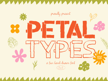 Petal Types | Fun Hand Drawn Font preview picture