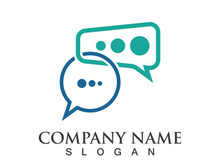 Speech bubble icon logo template vector illustration