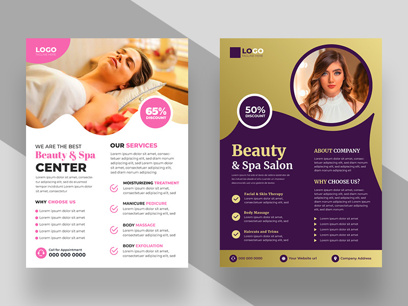 Beauty Spa Salon Flyer Template Design Ver-1