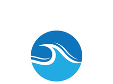 Sea wave logo ocean storm tide waves wavy river vector image