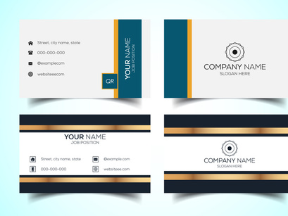 10 Double-sided creative and modern business card template. Vector illustration