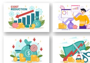 12 Cost Reduction Business Illustration