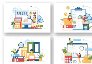 12 Business Audit Documents Illustration