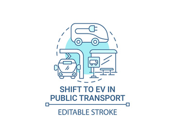 Eco green public transport concept icon. preview picture