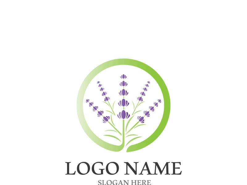 Lavender flower vector icon illustration design template