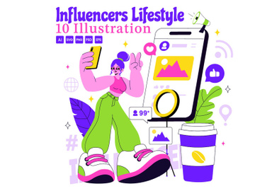 10 Influencers Lifestyle Illustration preview picture