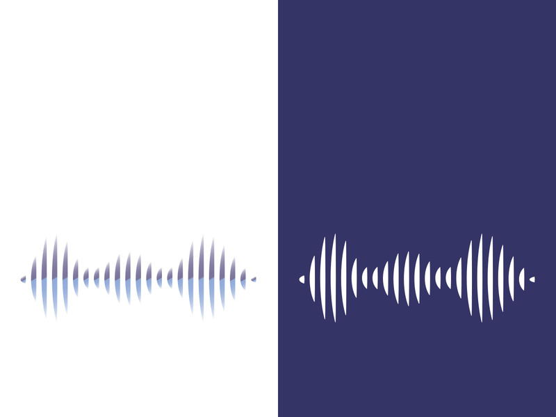 Sound waves vector illustration design template