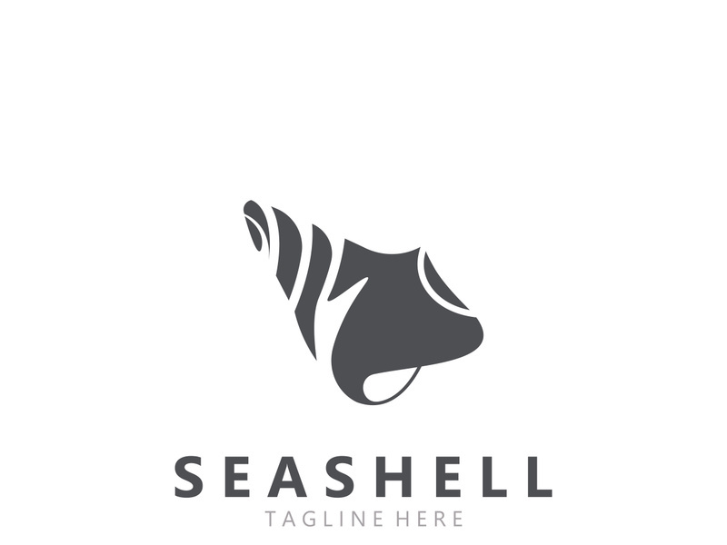 Seashell Logo. Ocean Animals premium quality graphic outline symbols collection