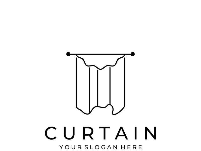 Creative luxury curtain or curtain logo for Theatre, home,hotel and apartment.