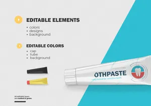 Toothpaste Plastic Tube Mockup