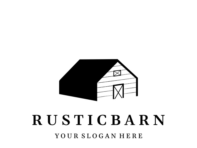 Logo design of organic farm house or barn or barn and animal farmhouse vintage.Vintage country logo.