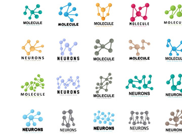 Neuron Logo, Molecule Logo Design, Vector AND, Template Illustration preview picture