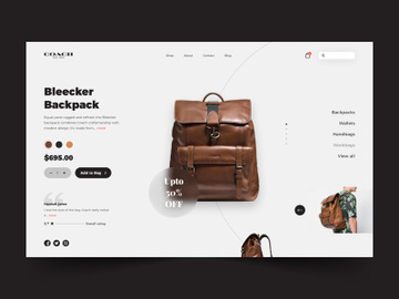 Bag Shopping Landing Page Desig preview picture