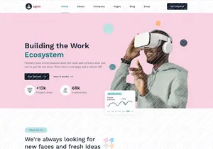 Virtual Reality UI - Landing Page