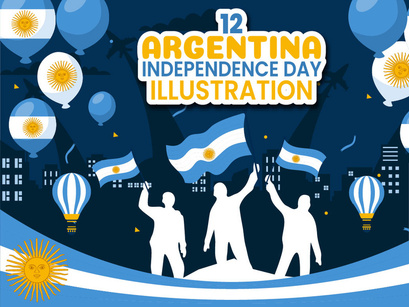 12 Argentina Independence Day Illustration
