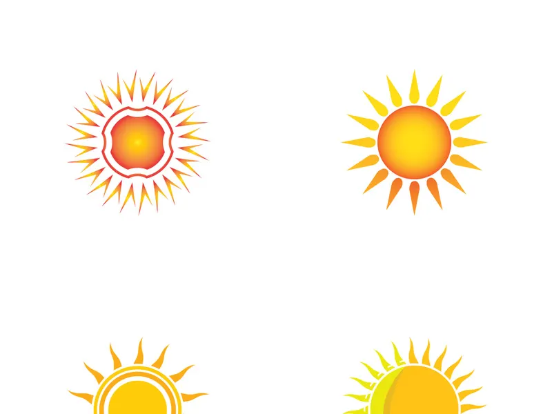 Sun vector illustration icon logo template design