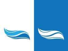 Wave beach vector illustration design logo