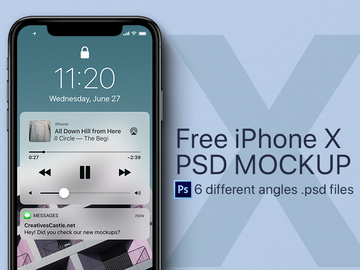 iPhone X PSD Mockup preview picture