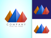 Mountain Logo. Mountain peak summit logo design