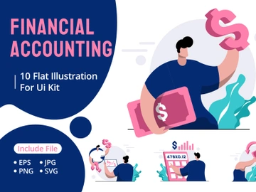 Financial Accounting flat illustration preview picture