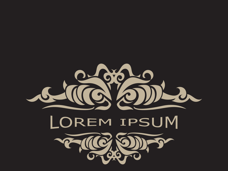 Luxury Logo template flourishes elegant ornament Fashion vector illustration