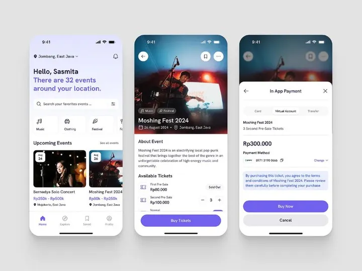 Eventts v1.0 - Event Booking Management | Event Planner | Ticket Booking | Flutter Full Solution App