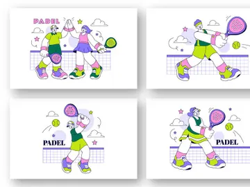 10 Padel Vector Illustration preview picture