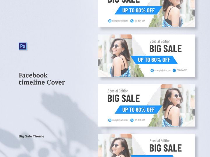 Big Sale Facebook Timeline Cover Banner Template Psd