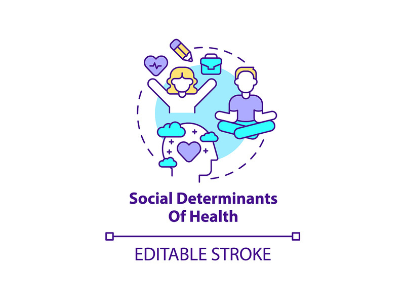 Social determinants of health concept icon