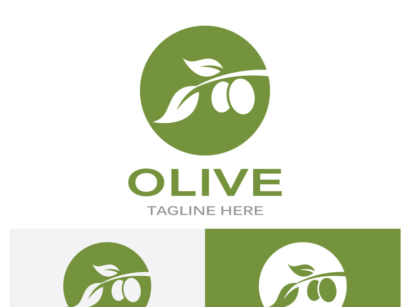 Olive fruit logo design.