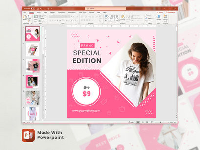 FASH - Instagram Feed Template Powerpoint