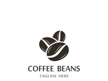 Premium coffee bean logo design.