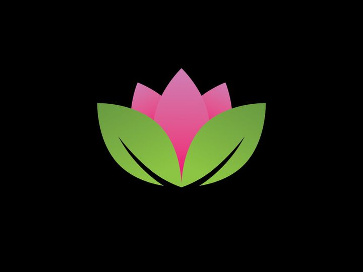 Lotus flower vector logo template