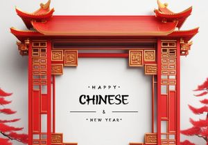 PSD 3d rendaring realistic chinese new year background bundles