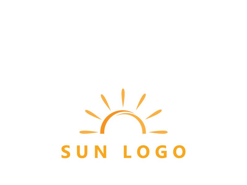 Creative and unique sun logo design.