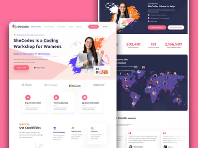 SheCodes Landing Page Design