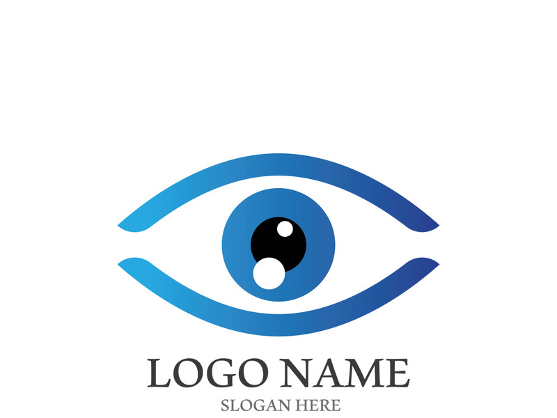 Branding identity corporate eye care vector logo design