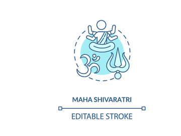 Maha shivaratri concept icon preview picture