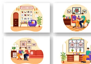 9 Tattoo Salon Illustration