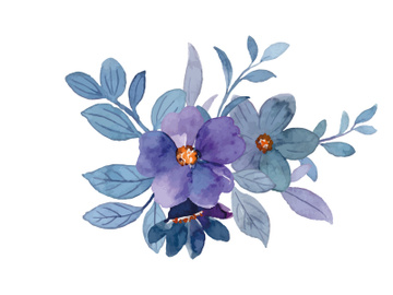 Vector Flower Watercolor Illustration preview picture