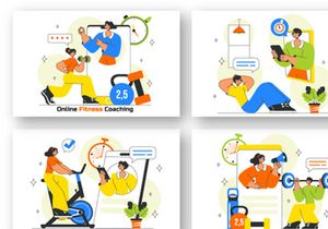10 Online Fitness Coaching Illustration