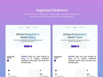 Centre - SaaS AI-Assisted Productivity Tools Landing Page