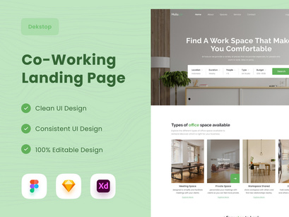 Co-Working Landing Page