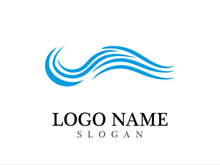 Wave beach vector illustration design logo