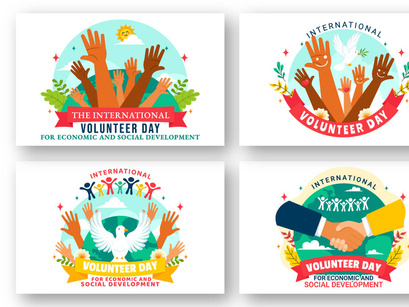 11 Volunteer Day for Economic and Social Development Illustration