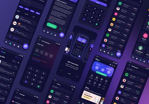 Payou digital wallet app Dark UI kit