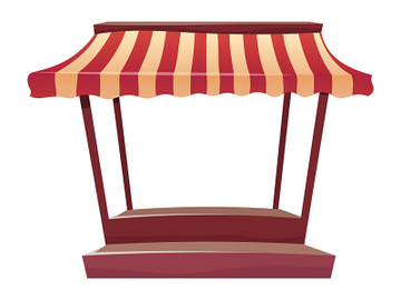 Empty street market awning cartoon vector illustration preview picture