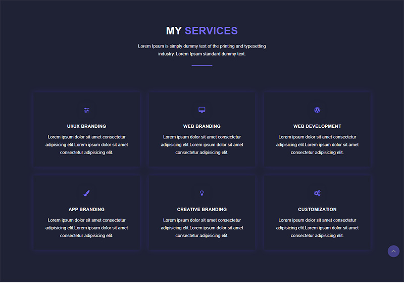 Service Website Template Design