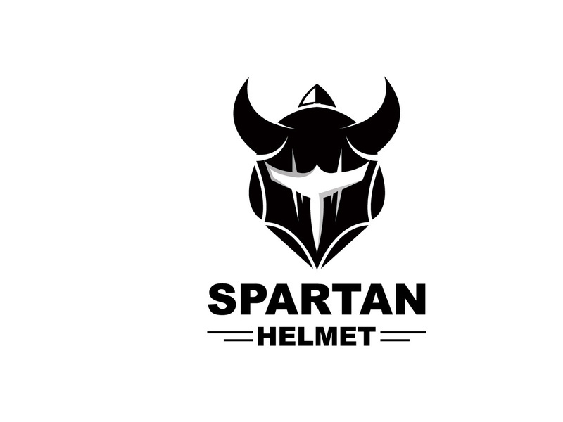 Spartan Logo,Vector Viking, Barbarian, War Helmet Design, Product Brand Illustration