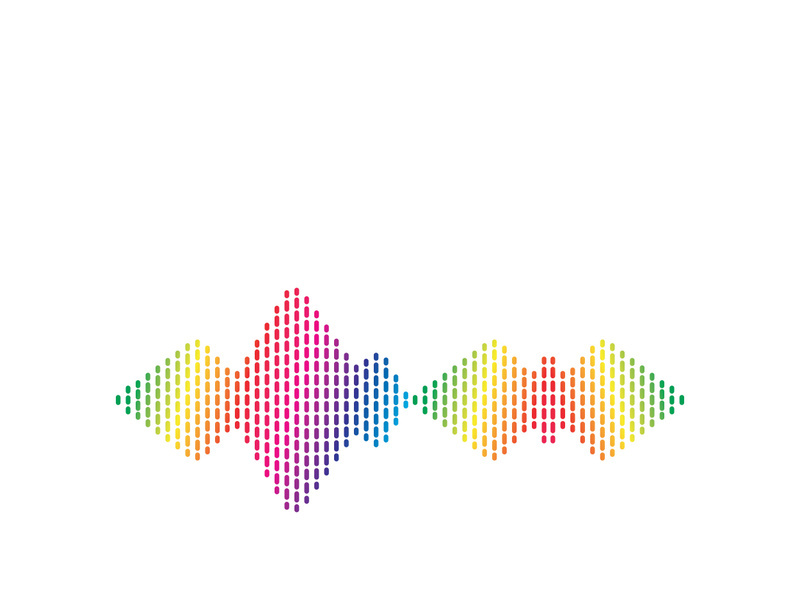 Sound waves vector illustration design template